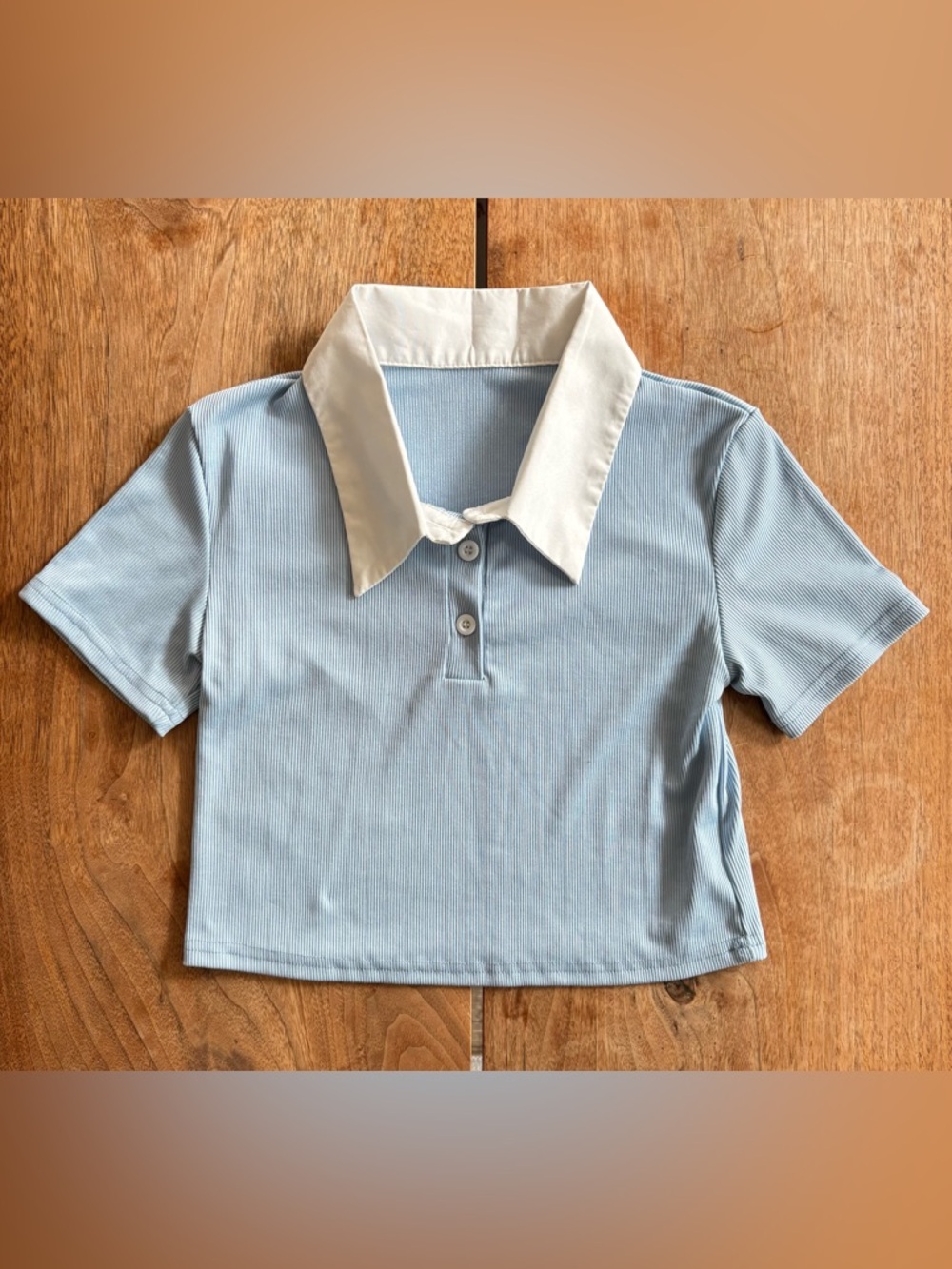 Cropped Knit Polo Top Women’s XS or Girl’s  L / XL